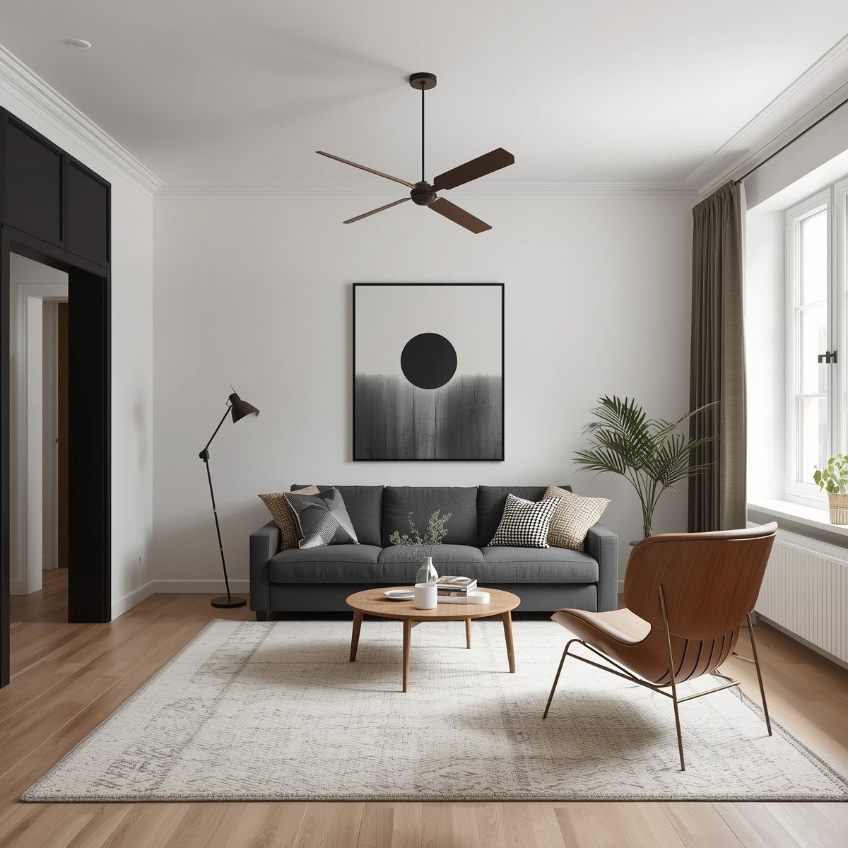 Luksuriøst badeværelse med fritstående badekar